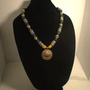 Hand made gemstone necklace w/Ohm pendant