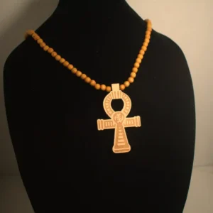 Hand-made wooden Ankh necklace