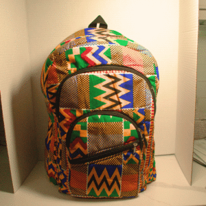African print bookbag-I