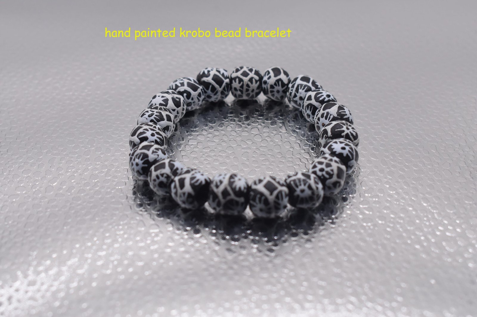 Hand Painted Krobo Bead Bracelet